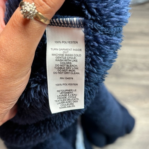 Vineyard Vines Navy Plush Teddy Snap-Placket Popover in Deep Bay Large 242 - Picture 7 of 12